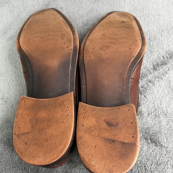 Saks Fifth Avenue Tatum Oxford Brown Leather Dress Shoes size 10 Men - Picture 7 of 9